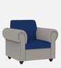 Snugy Fabric 1 Seater Sofa in Blue And grey Colour Snugy Fabric 1 Seater Sofa in Blue And grey Colour