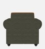 Snugy Fabric 1 Seater Sofa In Dark Grey & Dark Orange Finish
