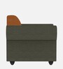 Snugy Fabric 1 Seater Sofa In Dark Grey & Dark Orange Finish