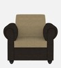Snugy Fabric 1 Seater Sofa In Coffee & Mouse Finish