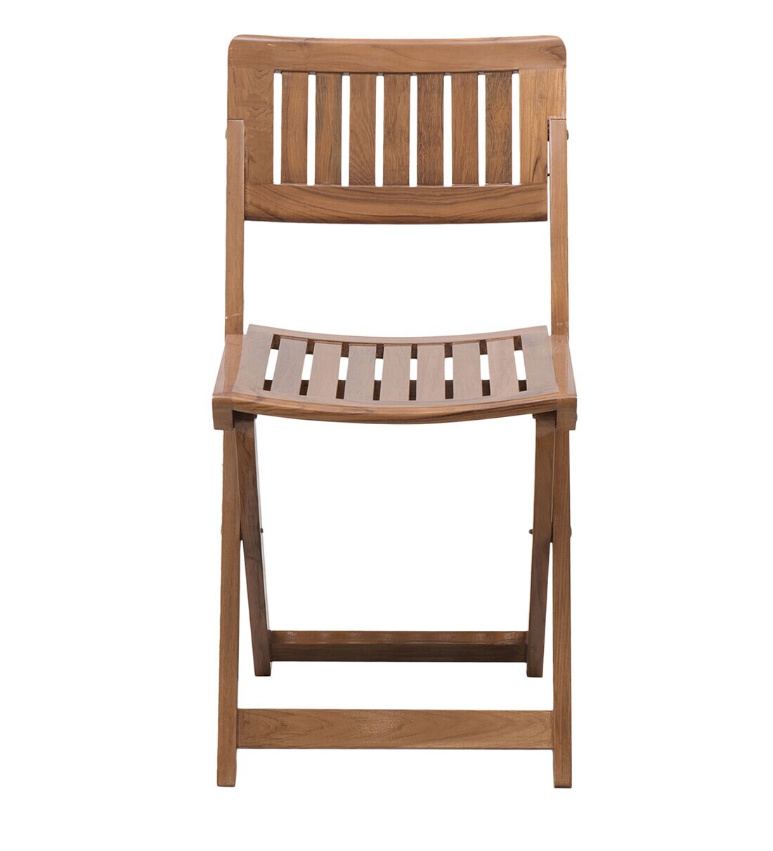 Buy Soli Folding Chair (Set of 2) in Teak Colour by DZYN Furnitures