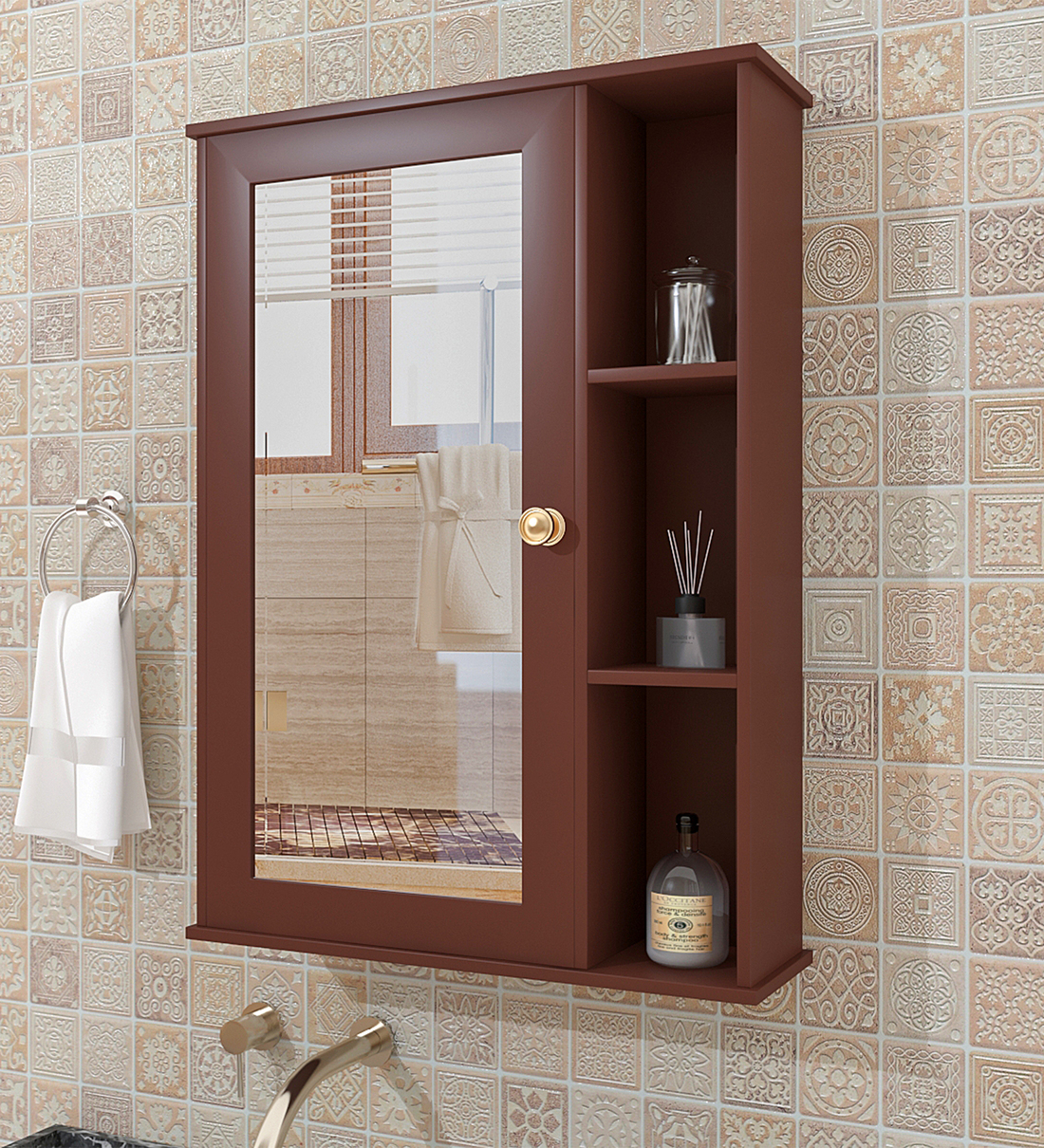 Bathroom shop cabinet pepperfry