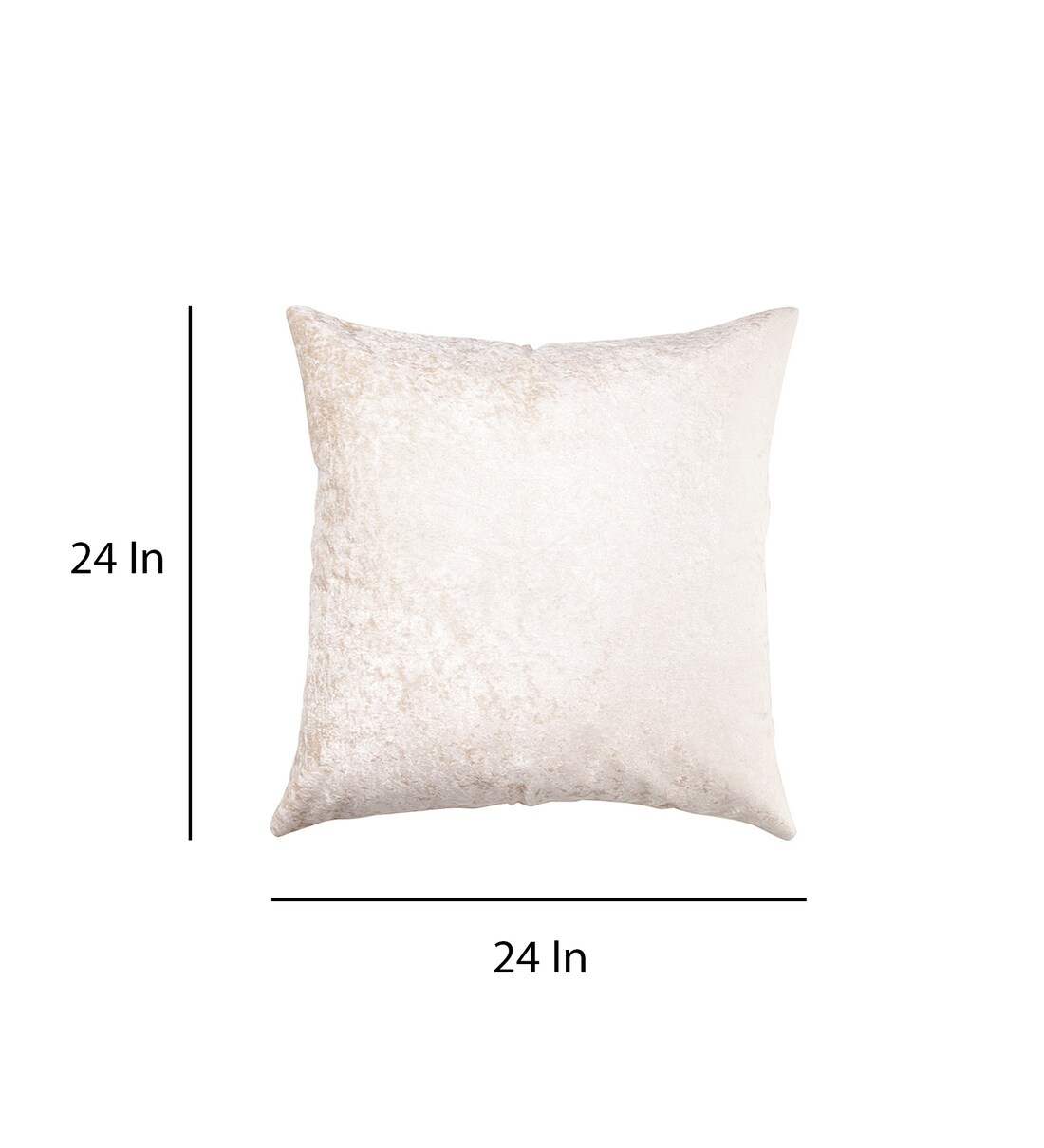 Buy White Solid 24 X 24 Inch Cushion Covers (Set Of 2) by Hosta Homes