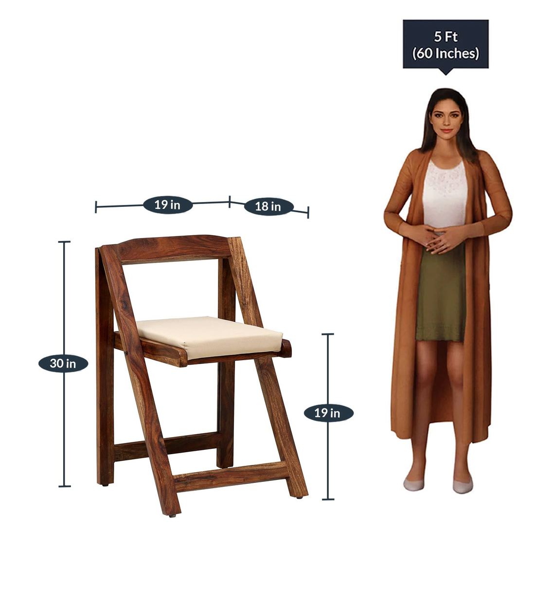 Buy Payton Solid Wood Folding Chair In Provincial Teak Finish By