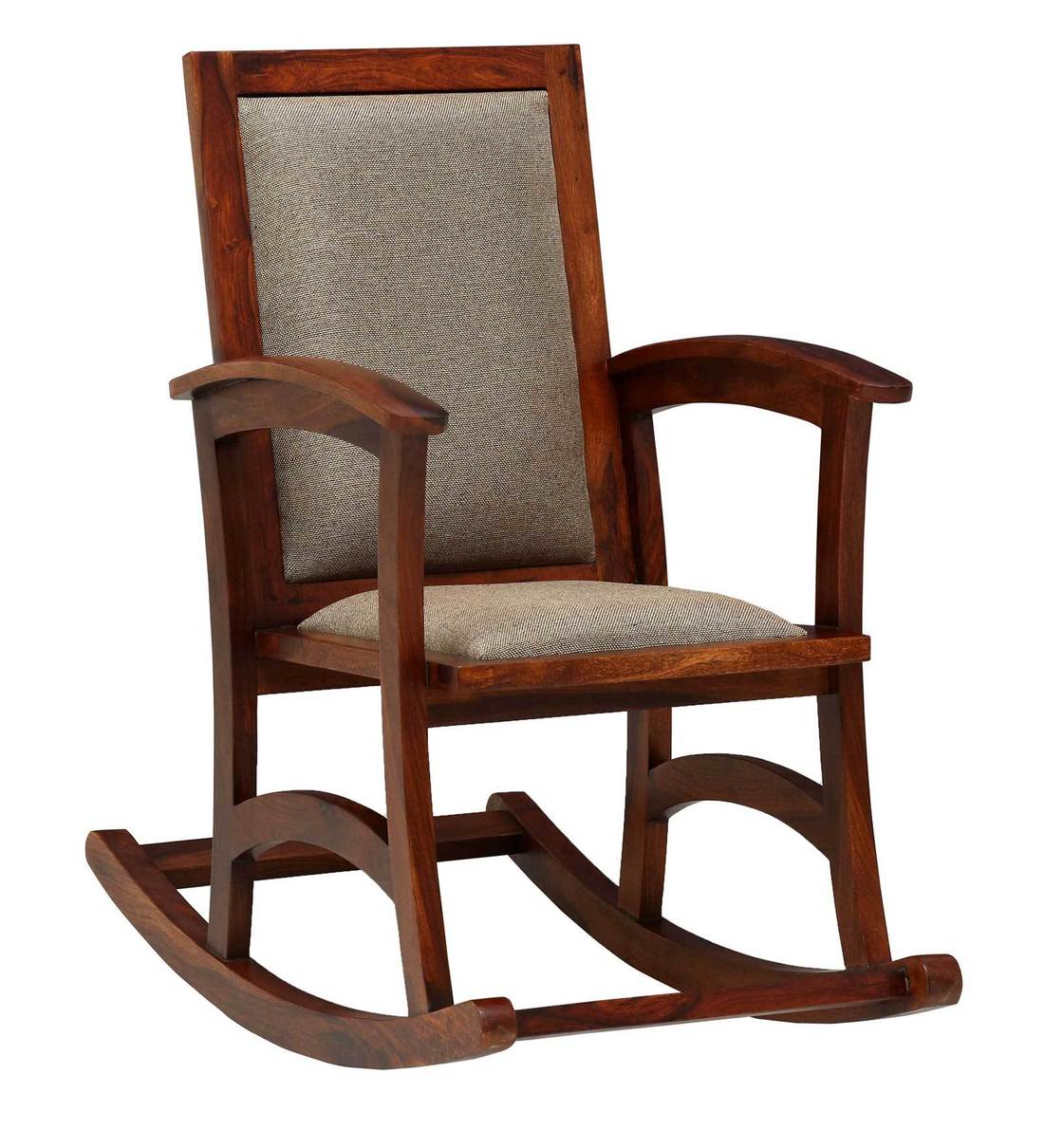Buy Tucson Solid Wood Rocking Chair In Rustic Teak Finish By Woodsworth