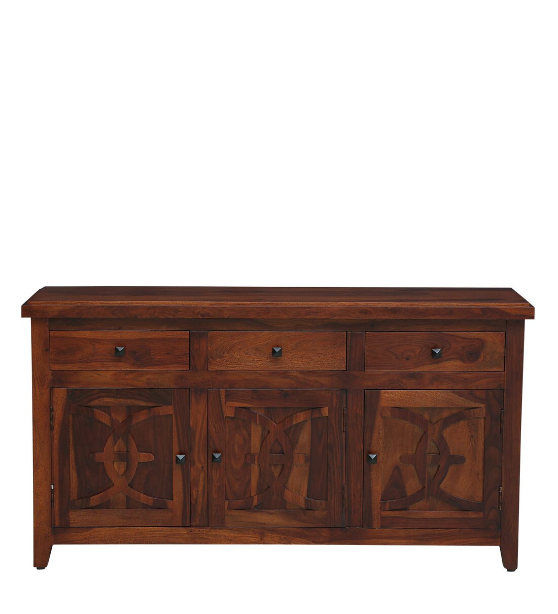 Buy Karl Solid Wood Sideboard In Honey Oak Finish By Woodsworth Online