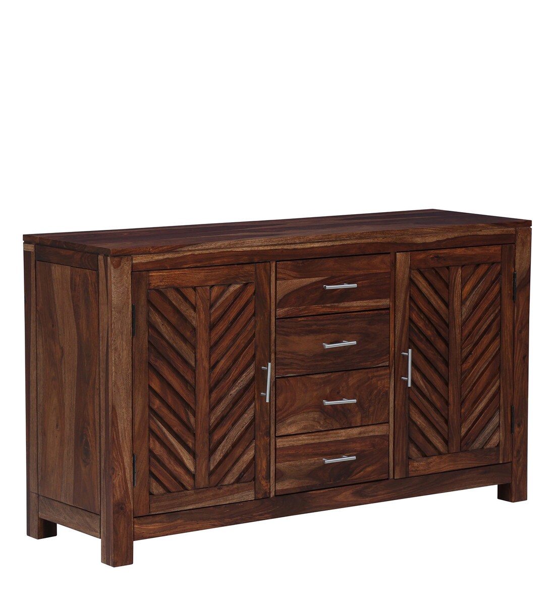 Buy Ritz Solid Wood Sideboard in Rustic Teak Finish By Woodsworth