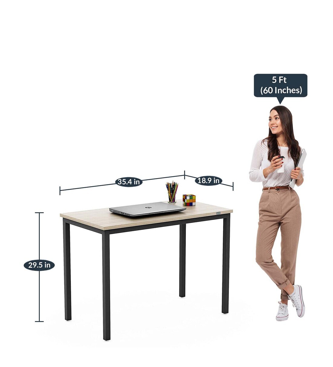 Buy Writing Table in Classic Cherry And Black Finish Online Contemporary Writing Tables