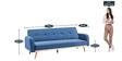 Baxter Convertible Sofa Cum Bed in Classic Blue Colour