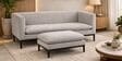 Sofa With Ottoman In Grey Colour