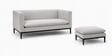 Sofa With Ottoman In Grey Colour