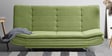 Sofabed Solid Wood Convertible Sofa Cum Bed in Matcha Green Finish