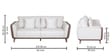 ELEGENCE Upholstery 3 Seater Sofa In Light Beige Colour ELEGENCE Upholstery 3 Seater Sofa In Light Beige Colour