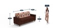 Sofia 3+1+1 Sofa Set in Multi Colour