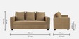 Solatio Fabric 3 Seater Sofa In Amphora Brown Colour