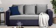 Solatio Fabric 3 Seater Sofa In Anchor Grey & Cloud Grey Colour