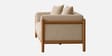 Solene Sleen Wooden Frame 3 Seater Sofa In Leather Fabric