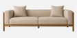 Solene Sleen Wooden Frame 3 Seater Sofa In Leather Fabric