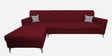 Solitaire Fabric 5 Seater RHS Sofa Sectional In Maroon Colour