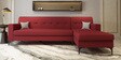 Solitaire Fabric 5 Seater LHS Sofa Sectional in Maroon Colour