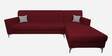 Solitaire Fabric 5 Seater LHS Sofa Sectional in Maroon Colour