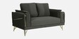 Solitaire Velvet 2 Seater Sofa In Grey Colour