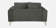 Solitaire Velvet 2 Seater Sofa In Grey Colour