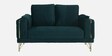 Solitaire Velvet 2 Seater Sofa in Teal Blue Colour