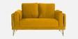 Solitaire Velvet 2 Seater Sofa in Yellow Colour