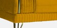 Solitaire Velvet 2 Seater Sofa in Yellow Colour