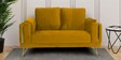 Solitaire Velvet 2 Seater Sofa in Yellow Colour