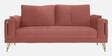 Solitaire Velvet 3 Seater Sofa in Blush Colour