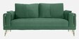 Solitaire Velvet 3 Seater Sofa In Mint Green Colour