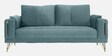 Solitaire Velvet 3 Seater Sofa In Powder Blue Colour Solitaire Velvet 3 Seater Sofa In Powder Blue Colour