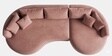 Solstice Modular Sofa In Blush Pink Color