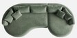 Solstice Modular Sofa In Frosty Green Color