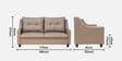 Soma Fabric 3 Seater Sofa in Brown Colour