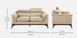Somerset 2 Seater Sofa In Brown Colour With Matte Finish Somerset 2 Seater Sofa In Brown Colour With Matte Finish