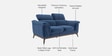 Somerset 2 Seater Sofa in Midnight Blue Colour