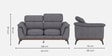 Somerset 2 Seater Sofa in Thunder Grey Colour