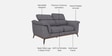 Somerset 2 Seater Sofa in Thunder Grey Colour