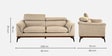 Somerset 3 Seater Sofa In Brown Colour With Matte Finish Somerset 3 Seater Sofa In Brown Colour With Matte Finish