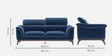 Somerset 3 Seater Sofa in Midnight Blue Colour