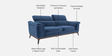 Somerset 3 Seater Sofa in Midnight Blue Colour
