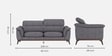 Somerset 3 Seater Sofa in Thunder Grey Colour