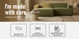 Sophisticated Comfort 2 Seater LHS Sofa In Grey Colour Sophisticated Comfort 2 Seater LHS Sofa In Grey Colour