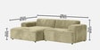 Sophisticated Comfort 2 Seater RHS Sofa In Beige Colour