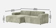 Sophisticated Comfort 2 Seater RHS Sofa In Cream Colour