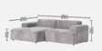 Sophisticated Comfort 2 Seater RHS Sofa In Dark Grey Colour