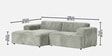 Sophisticated Comfort 2 Seater RHS Sofa In Light Grey Colour